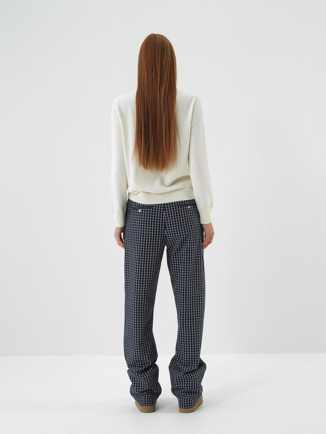 Ecru Cotton Textured Oversized Sweater - 5