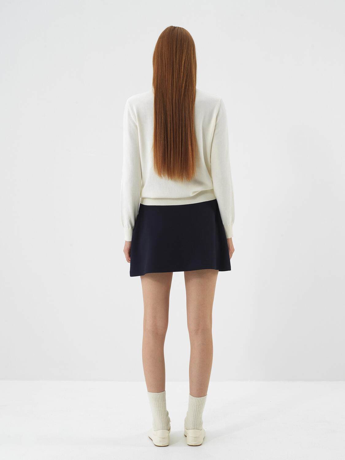 Ecru Cotton Textured Regular Fit Sweater - 5