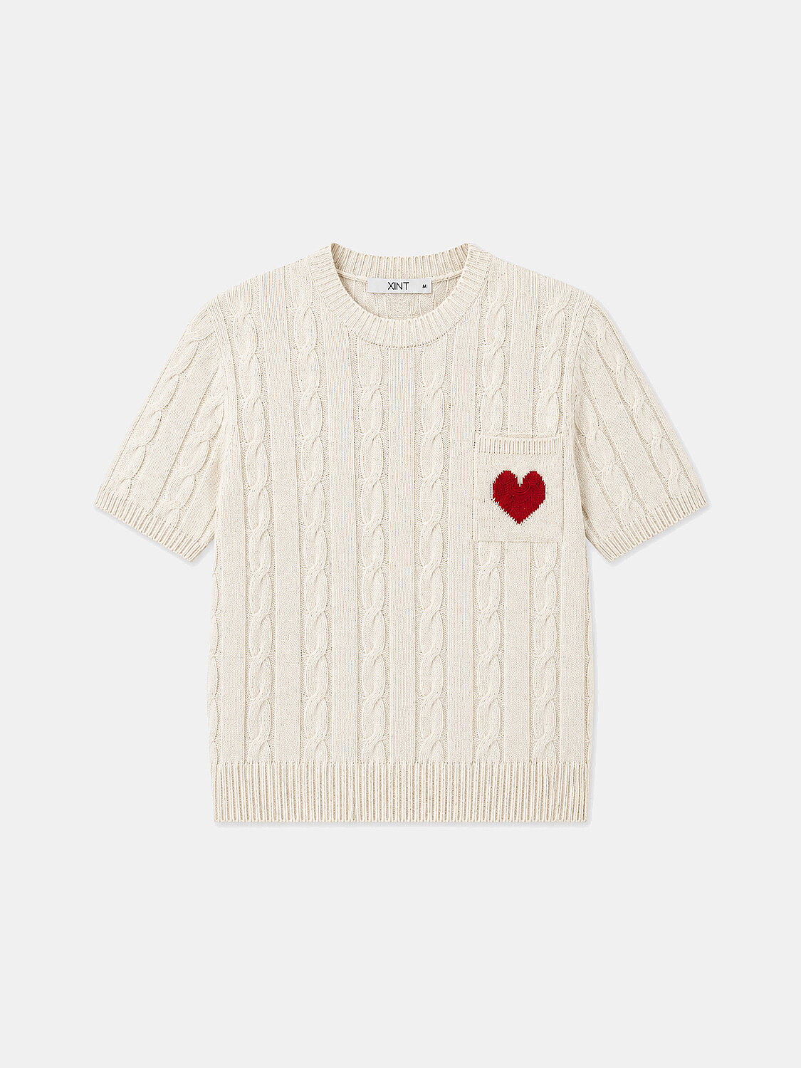 Ecru Natural Wool Textured Regular Fit Sweater
