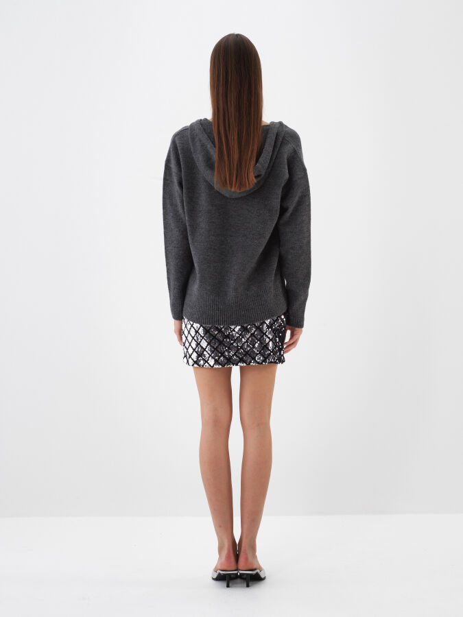 Mohair Hooded Sweater - Xint