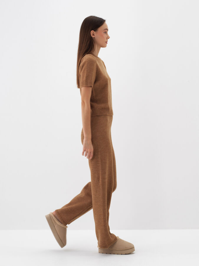 Basic Mohair Short Sleeve Sweater - Xint