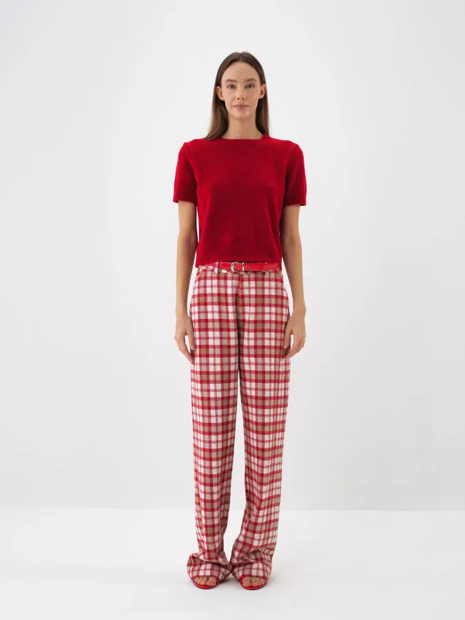 Basic Mohair Short Sleeve Sweater - Xint