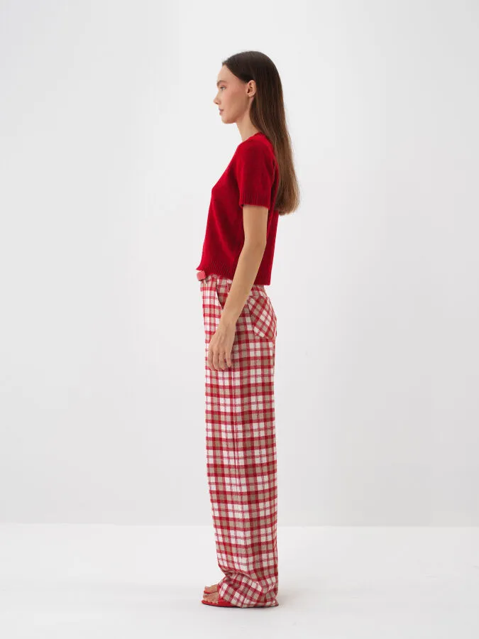 Basic Mohair Short Sleeve Sweater - Xint