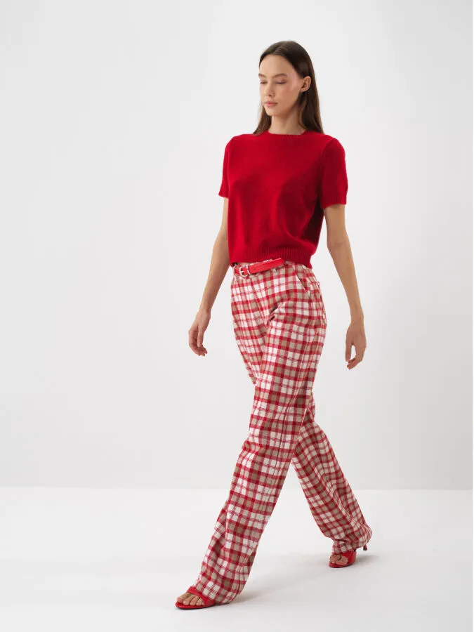 Basic Mohair Short Sleeve Sweater - Xint