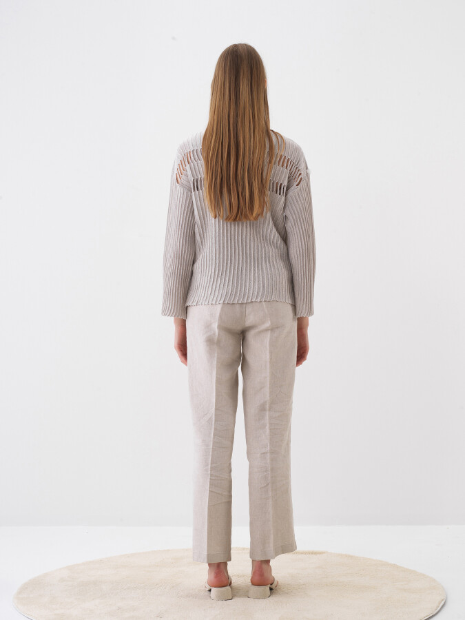 Natural Oversize Sweater - 5