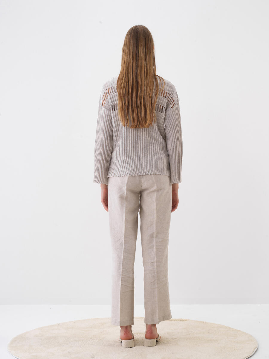 Natural Oversize Sweater - 5