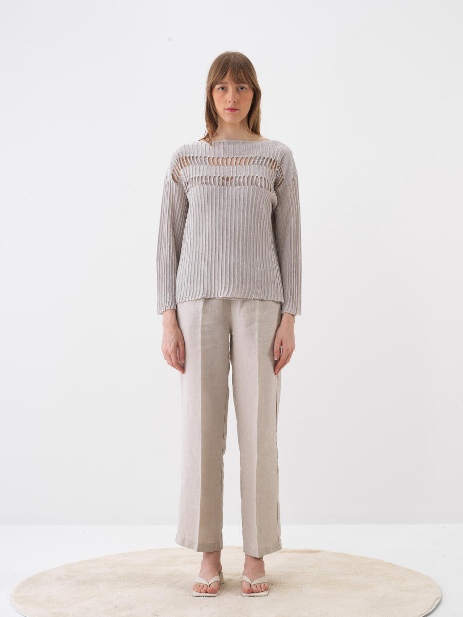 Natural Oversize Sweater - 2