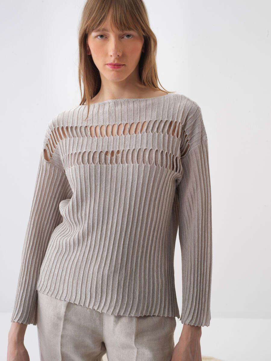 Natural Oversize Sweater - 1