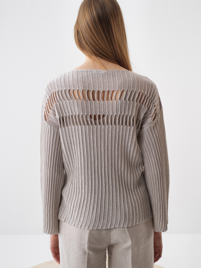Natural Oversize Sweater - 4