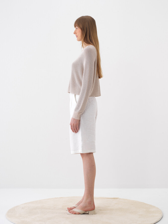 Natural Oversize Sweater - 3