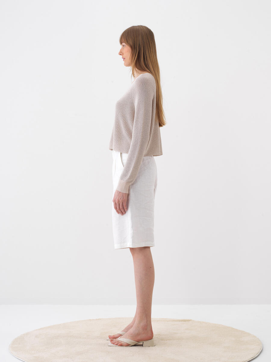 Natural Oversize Sweater - 3