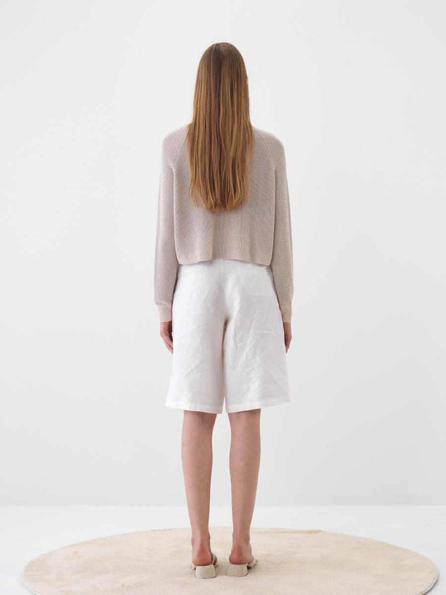 Natural Oversize Sweater - 5