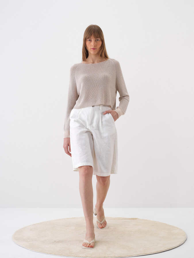 Natural Oversize Sweater - 2