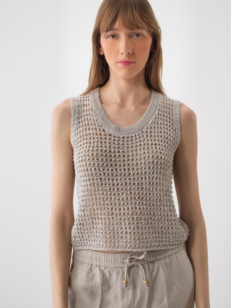 Natural Oversize Sweater - 1