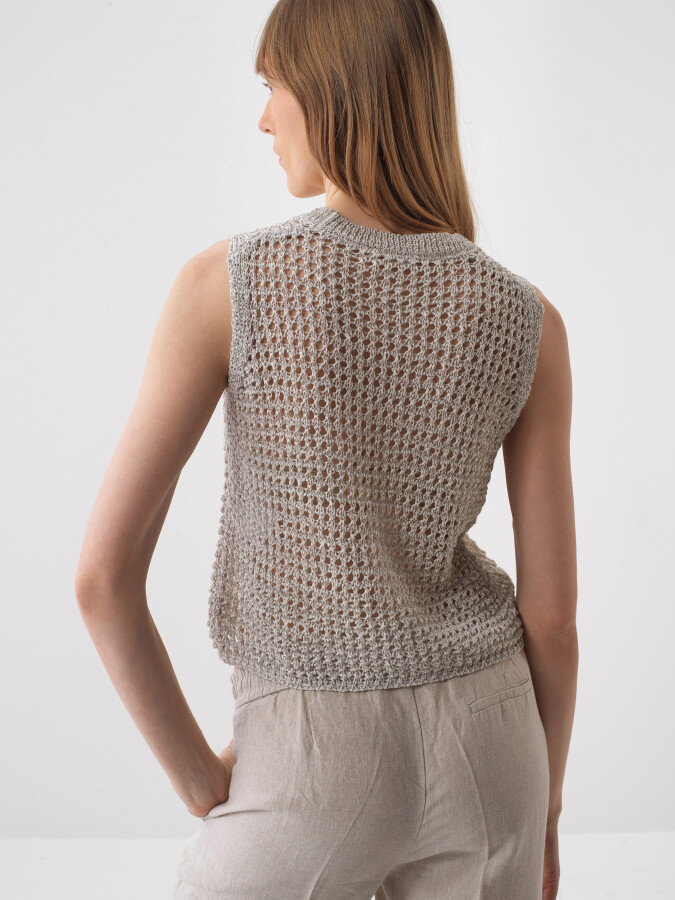 Natural Oversize Sweater - 4