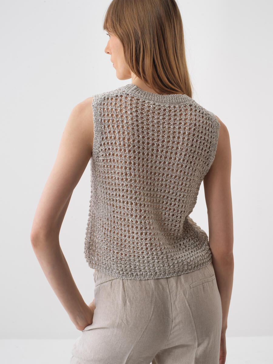 Natural Oversize Sweater - 4