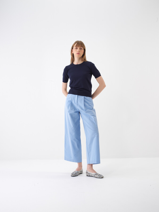 Navy Blue Regular Fit Sweater - 2