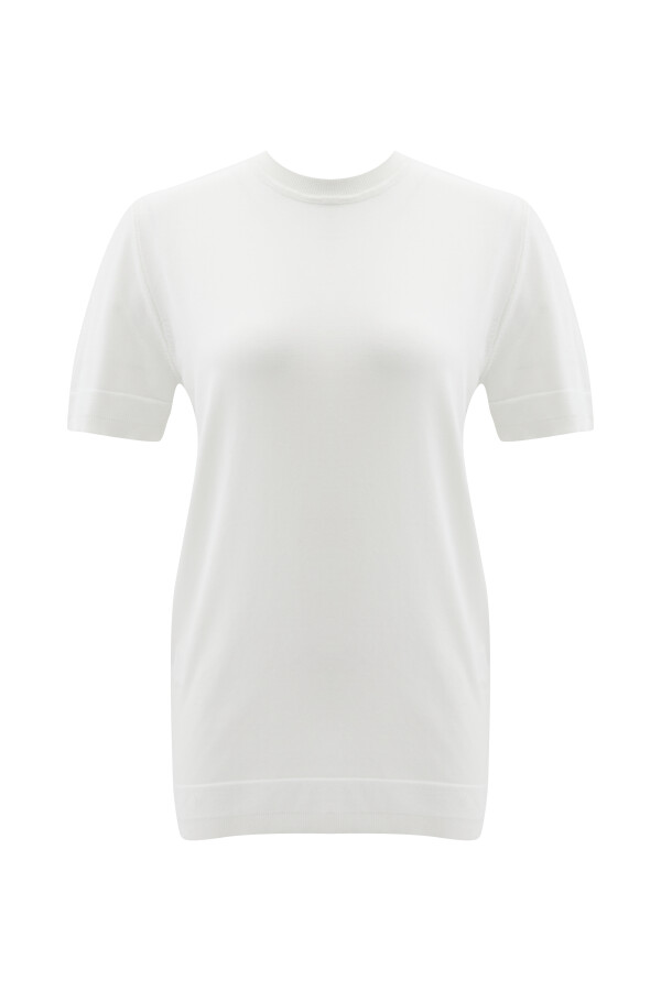 White Regular Fit Sweater - 6