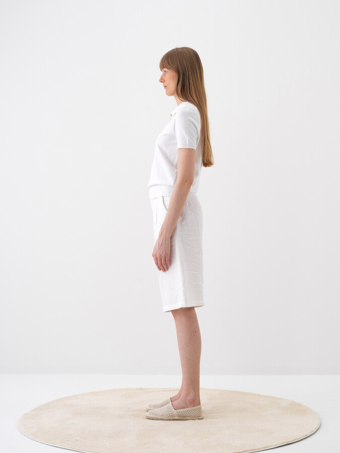 White Regular Fit Sweater - 2