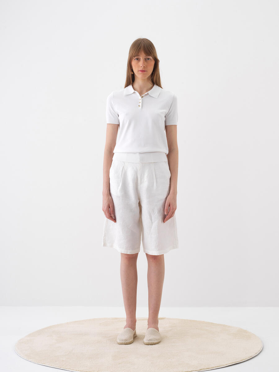 White Regular Fit Sweater - 1