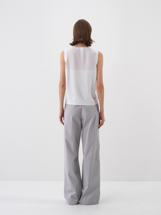 White Regular Fit Sweater - 4