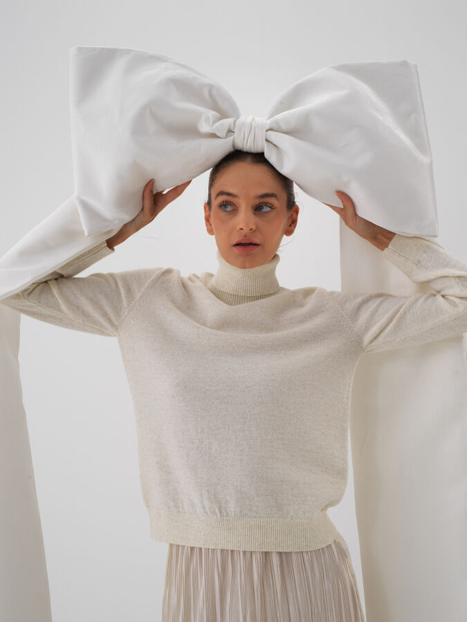 Wool Basic Turtleneck Sweater - Xint