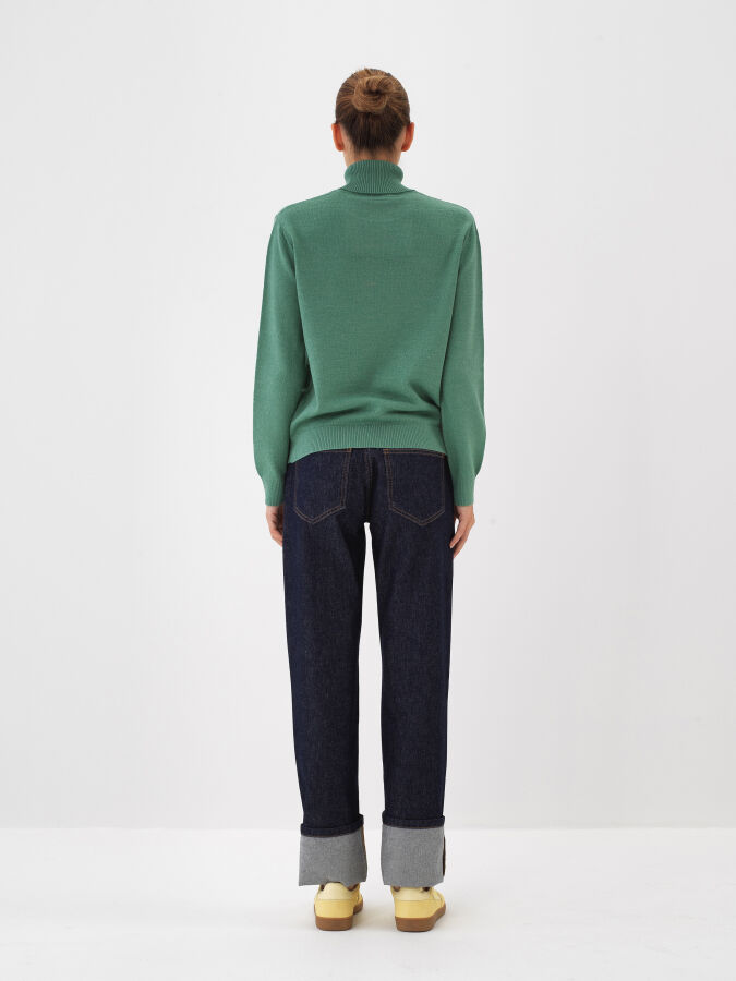 Wool Basic Turtleneck Sweater - Xint