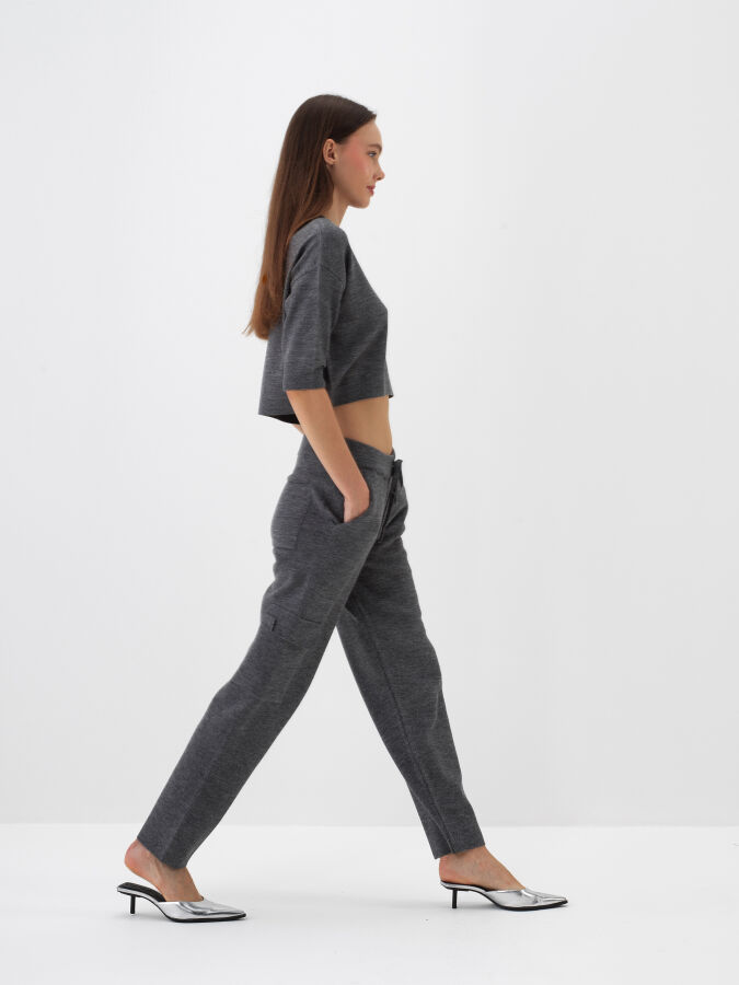 Wool Basic Plain Sweater - Xint