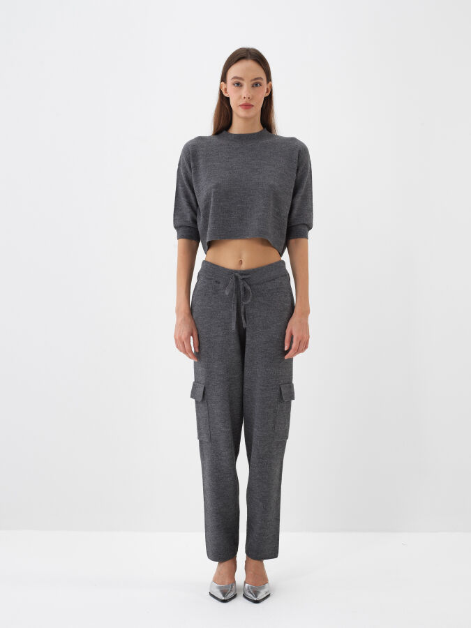 Wool Basic Plain Sweater - Xint