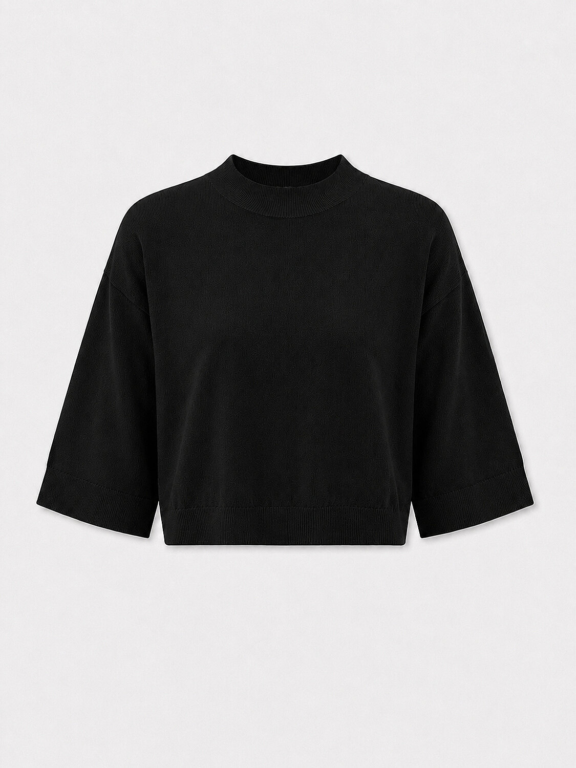 Wool Basic Plain Sweater - 5