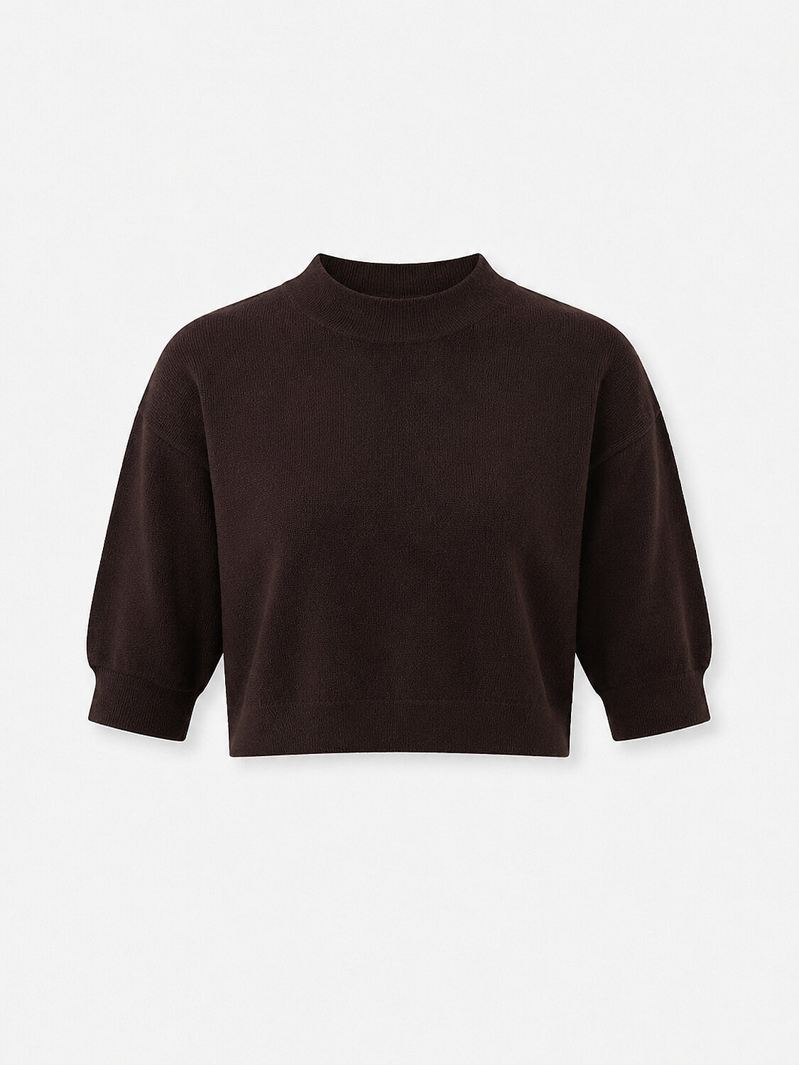 Wool Basic Plain Sweater - 5