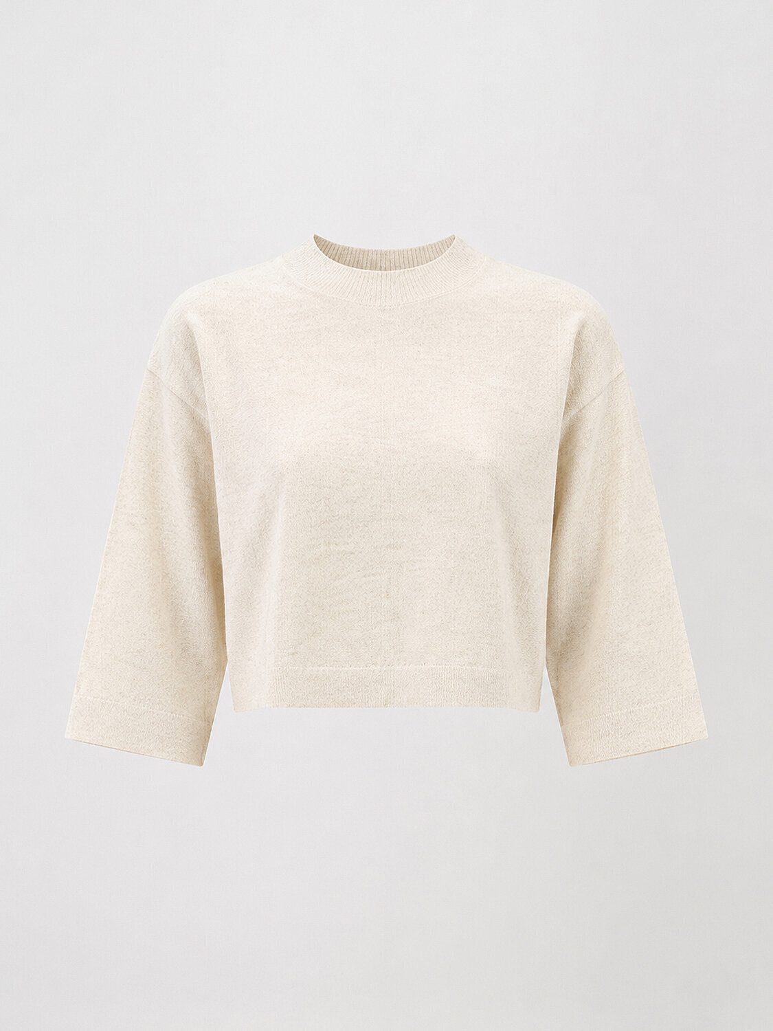 Wool Basic Plain Sweater - 5