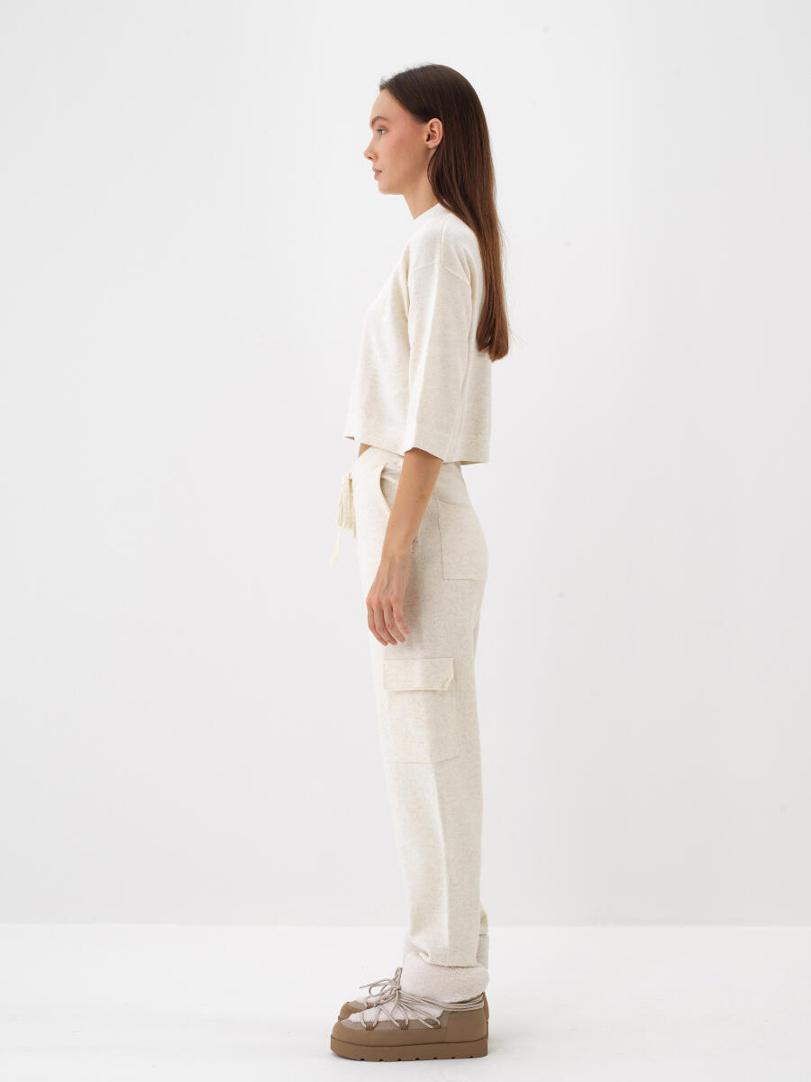 Wool Basic Plain Sweater - 4