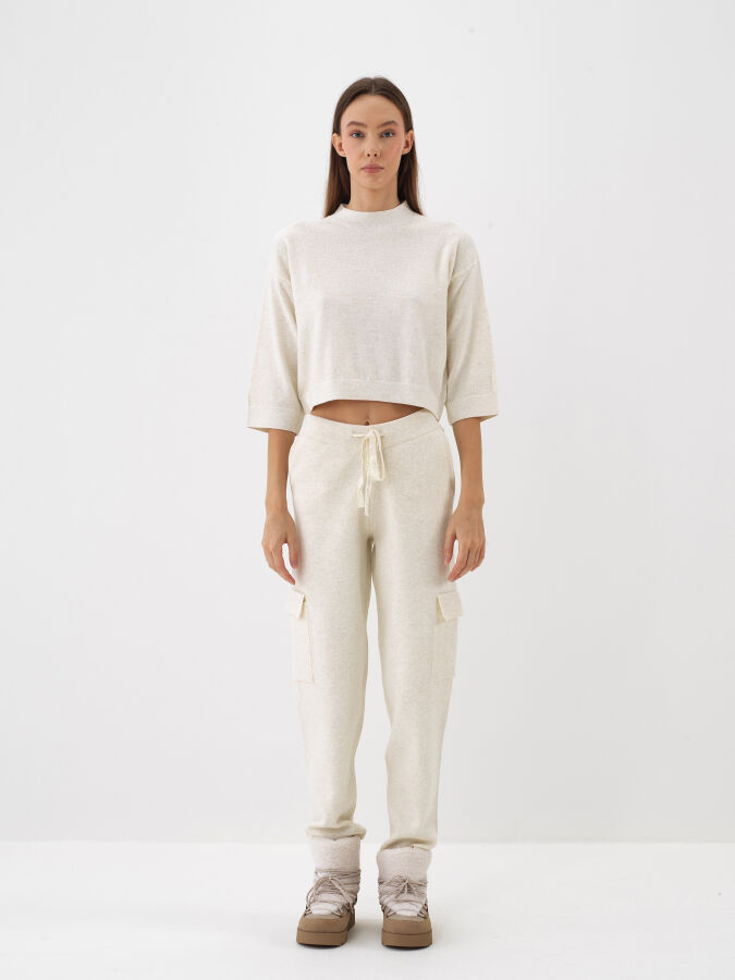 Wool Basic Plain Sweater - Xint
