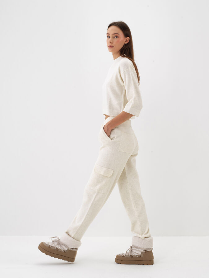 Wool Basic Plain Sweater - Xint