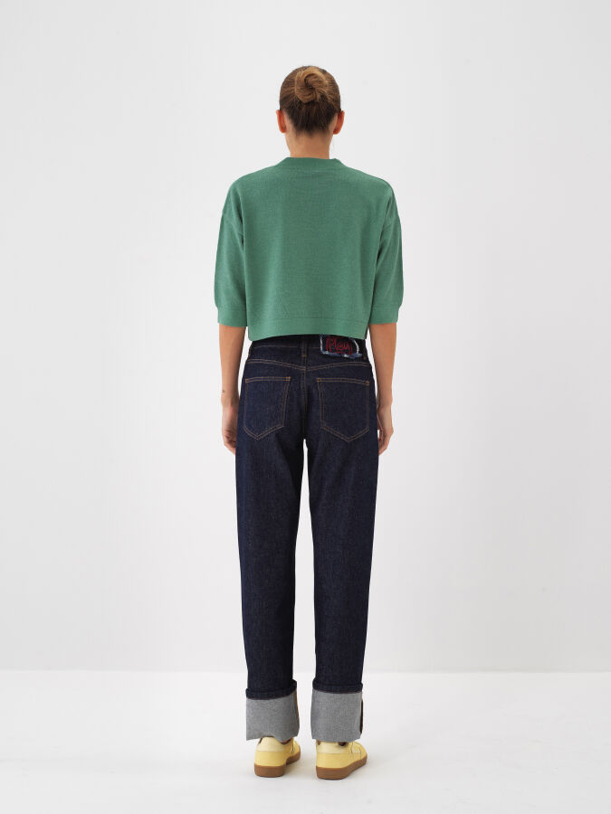 Wool Basic Plain Sweater - Xint