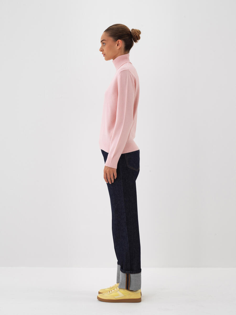 Wool Basic Turtleneck Sweater - 3