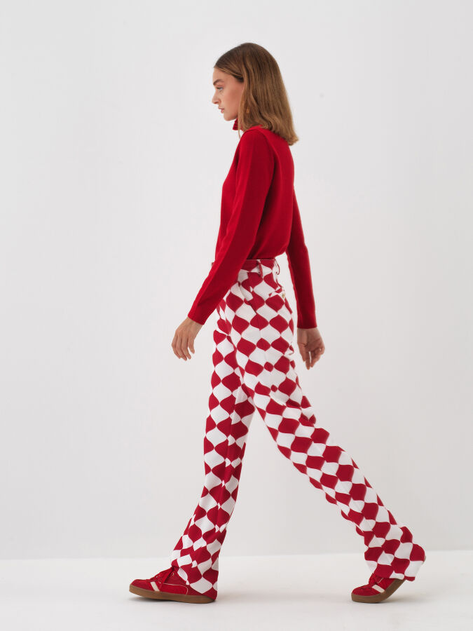 Wool Plain Turtleneck Sweater - Xint