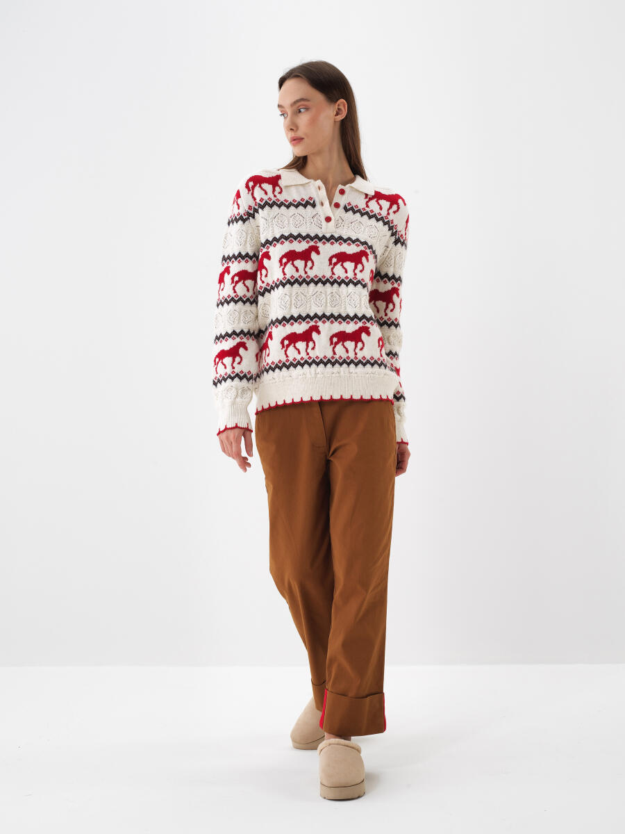Wool Patterned Sweater - 4