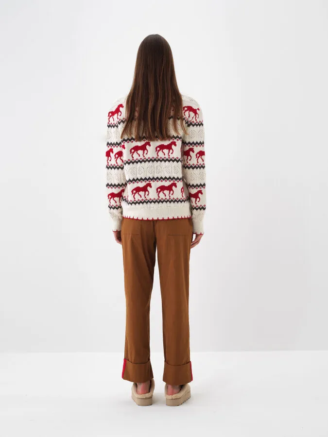 Wool Patterned Sweater - Xint