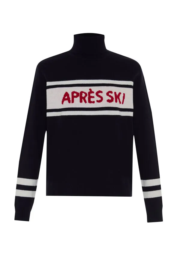 Wool Patterned Turtleneck Sweater - Xint