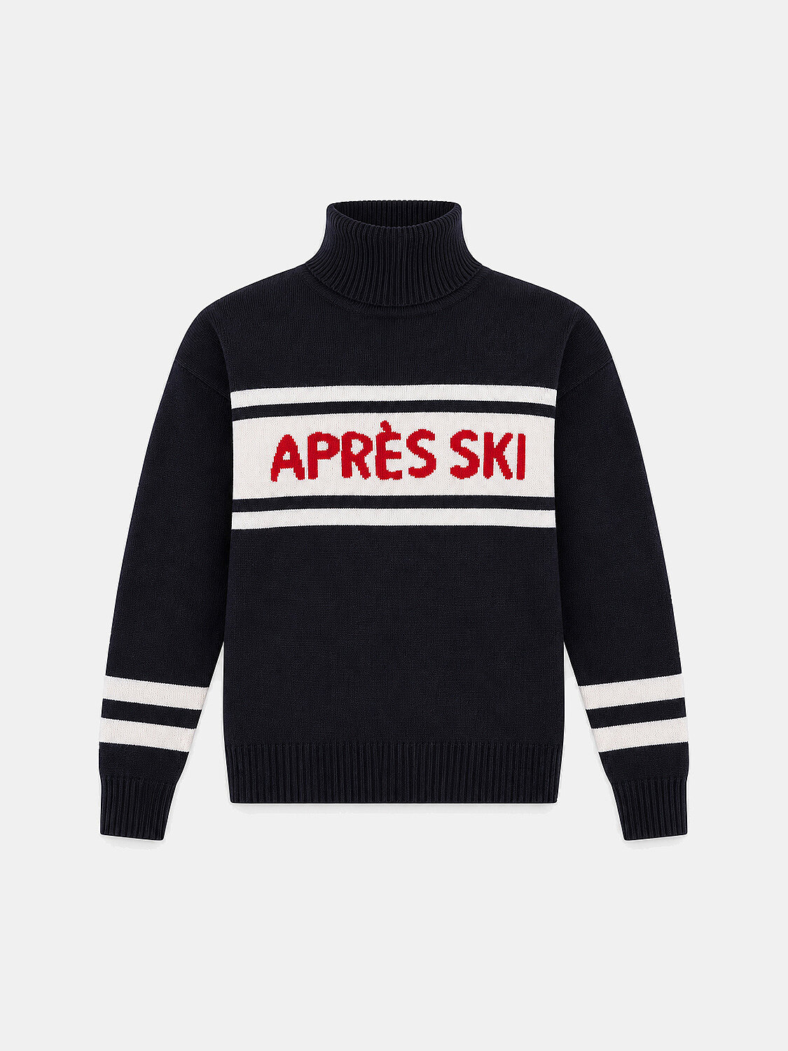 Wool Patterned Turtleneck Sweater - 1