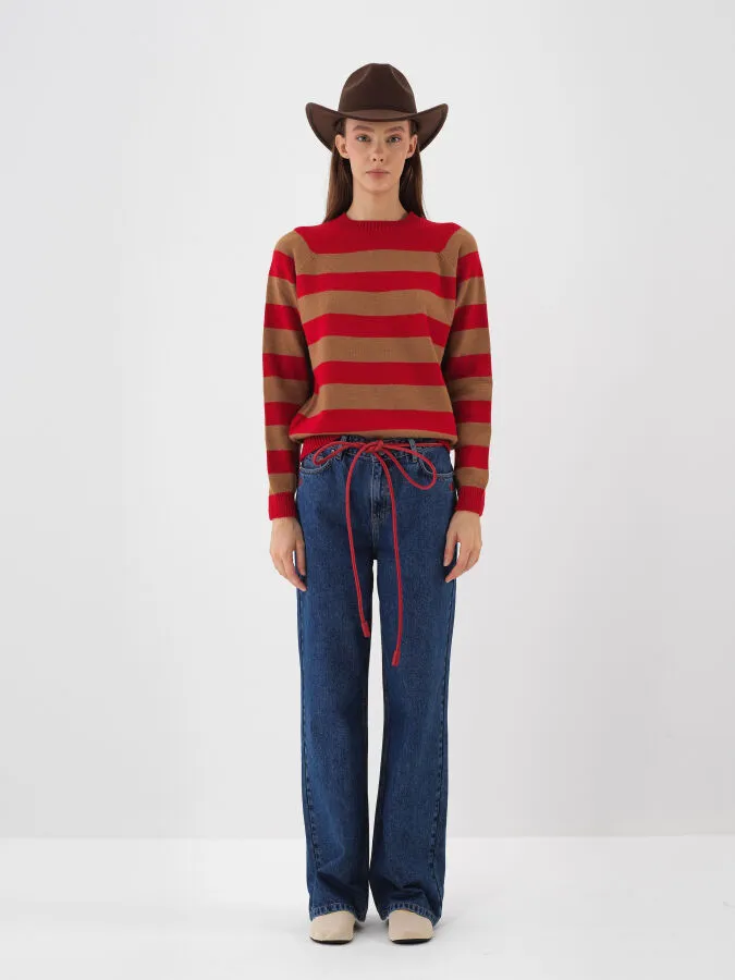 Wool Striped Sweater - Xint