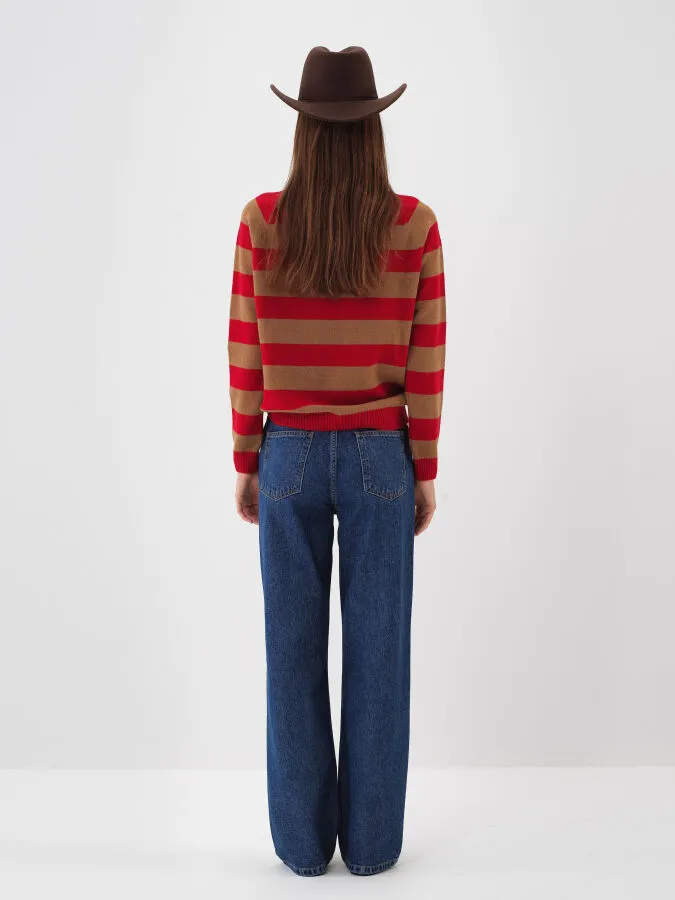 Wool Striped Sweater - Xint