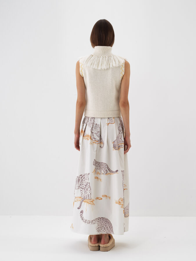 Wool Sleeveless Sweater - Xint