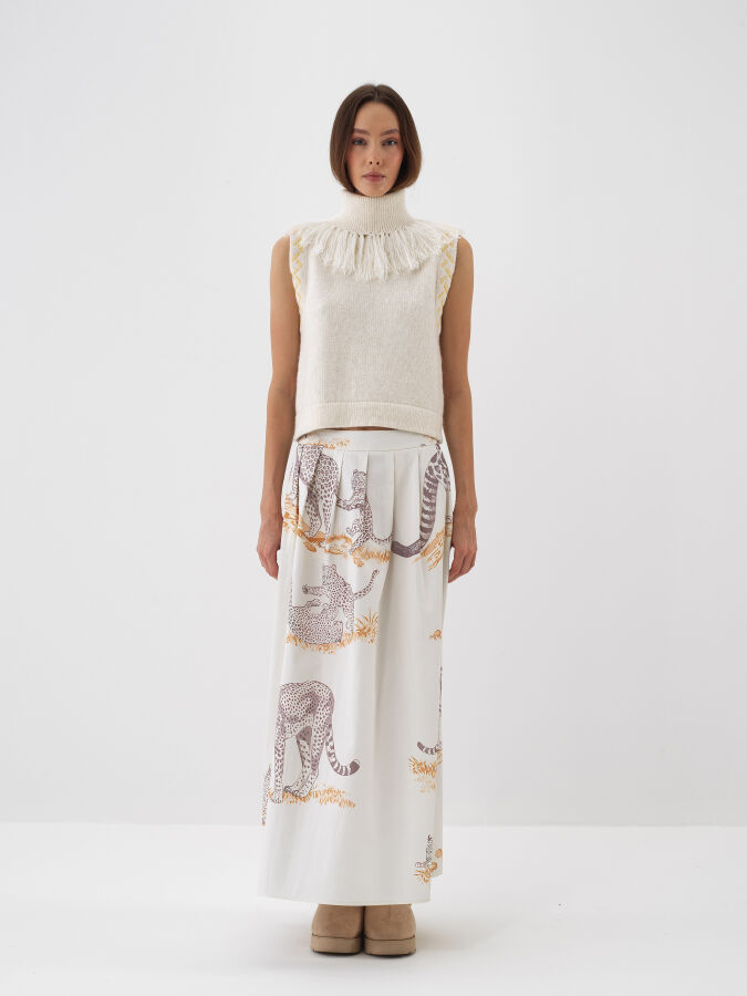 Wool Sleeveless Sweater - Xint