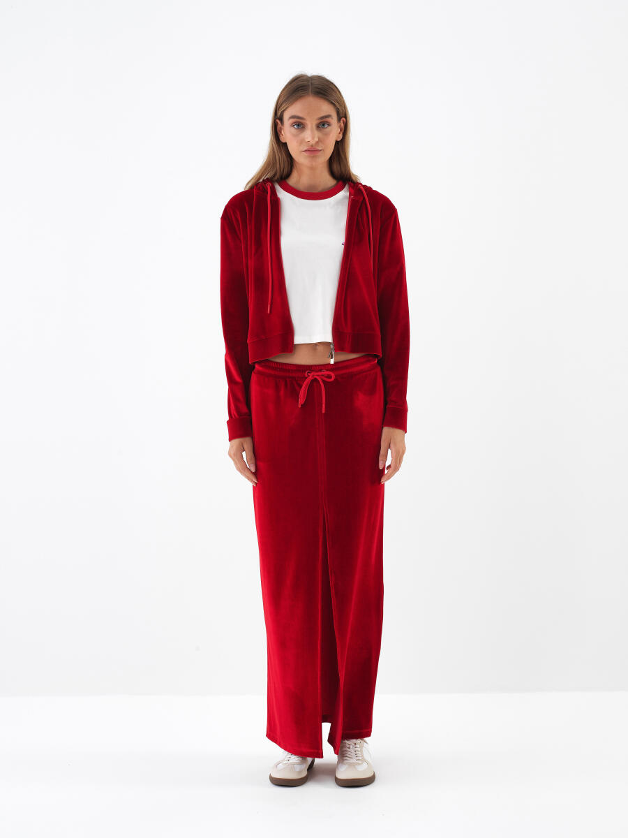 Corduroy Plain Sweatshirt Jacket - 2