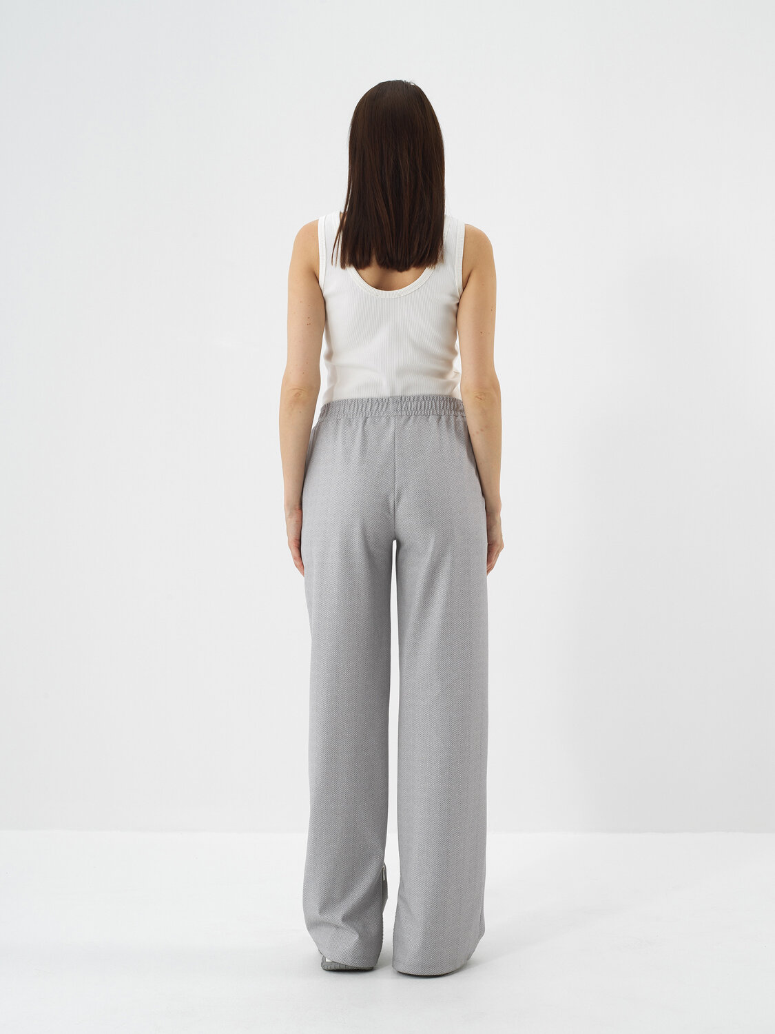 Gray Cotton Textured Oversized Sweat Pants - Xint