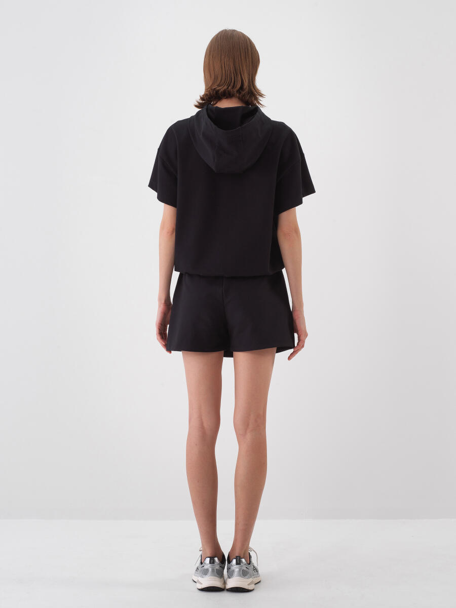 Black Oversize Cotton Sweatshirt - 5