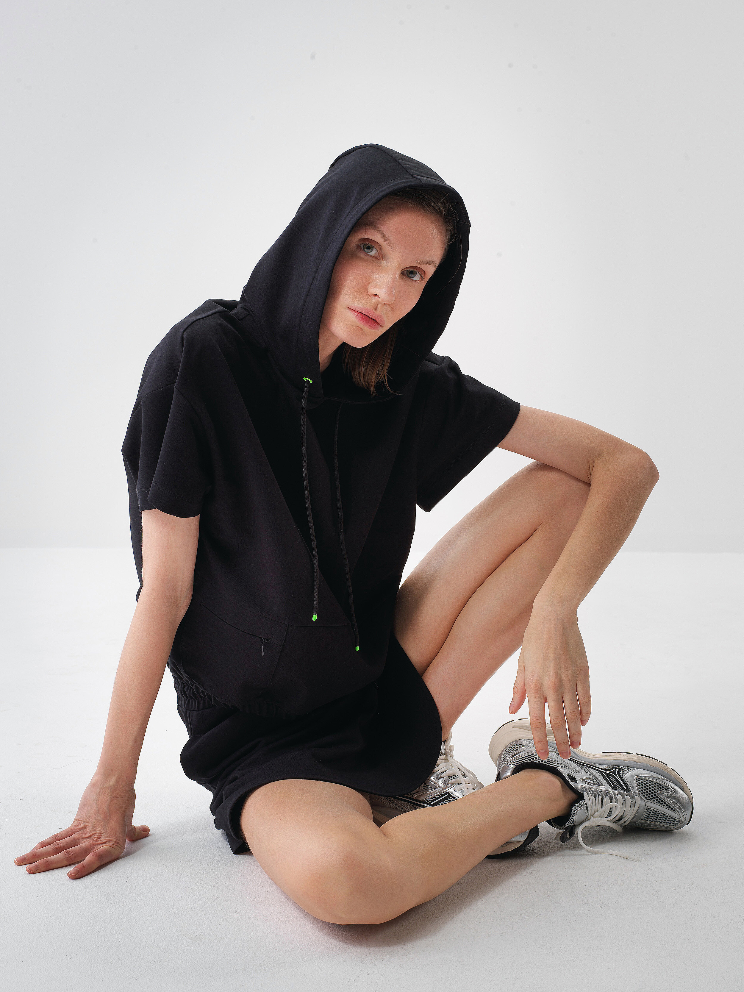 Black Oversize Cotton Sweatshirt